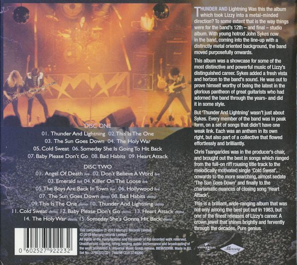 Thin Lizzy : Thunder And Lightning (CD, Album, RE + CD + Dlx, RM, Exp)