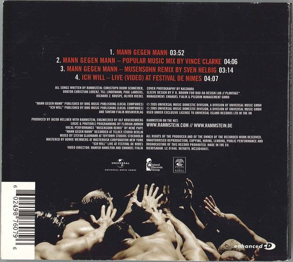 Rammstein : Mann Gegen Mann (CD, Maxi, Enh, Dig)
