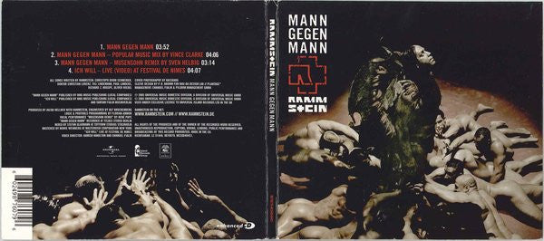 Rammstein : Mann Gegen Mann (CD, Maxi, Enh, Dig)