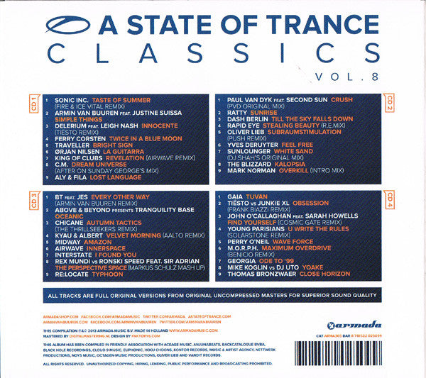 Various : A State Of Trance Classics Vol. 8 (4xCD, Comp)