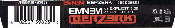 Eminem : Berzerk (CD, Single)