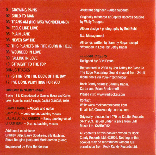 Sammy Hagar : Street Machine (CD, Album, RE, RM, Col)