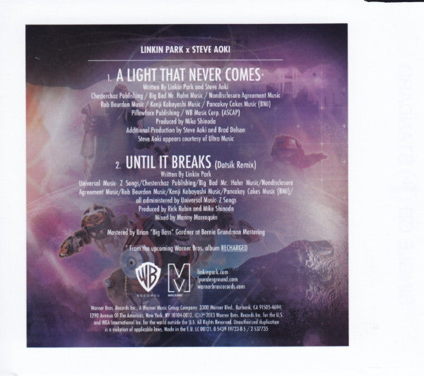 Linkin Park X Steve Aoki : A Light That Never Comes (CD, Single)
