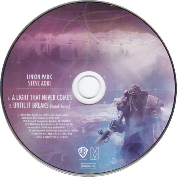 Linkin Park X Steve Aoki : A Light That Never Comes (CD, Single)