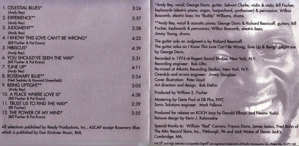 Andy Bey : Experience And Judgment (HDCD, Album, RE)