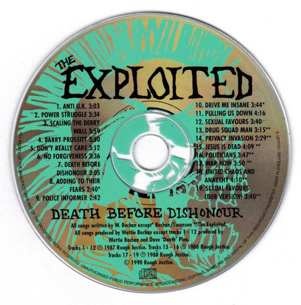 The Exploited : Death Before Dishonour (CD, Album, RE)