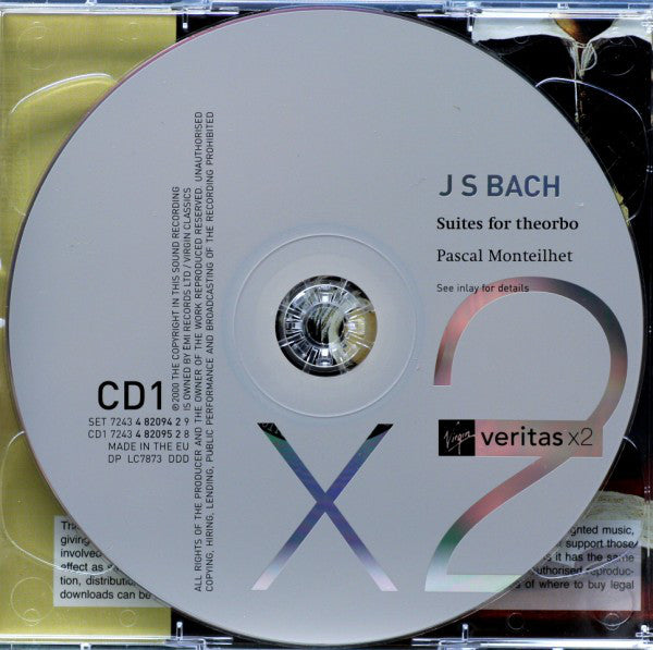 Bach* · De Visée*, Pascal Monteilhet : Suites For Theorbo (2xCD, Album, Comp)