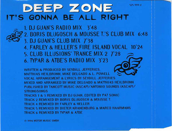 Deep Zone : It's Gonna Be All Right (CD, Maxi)