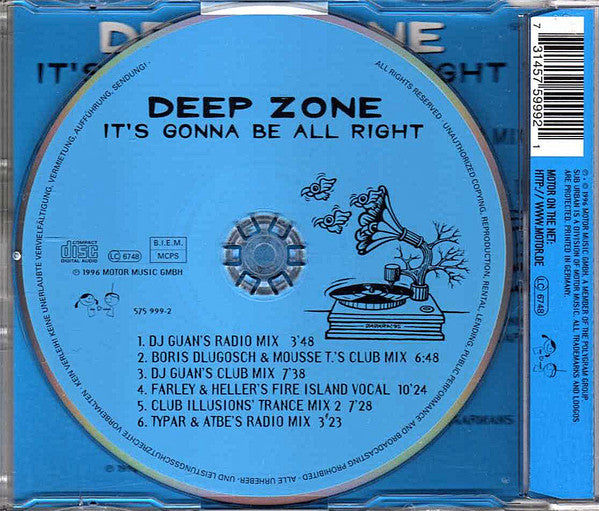 Deep Zone : It's Gonna Be All Right (CD, Maxi)