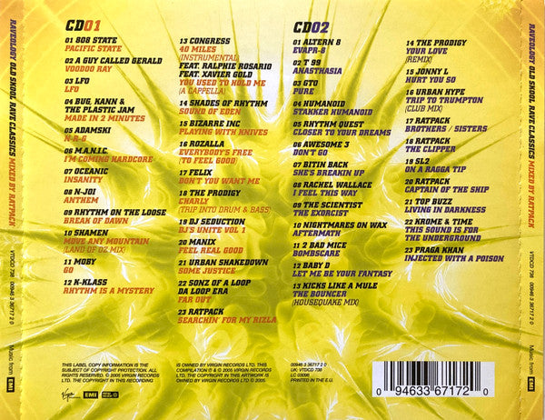 Various : Raveology : Old Skool Rave Classics - Mixed By Ratpack (2xCD, Comp, Mixed)