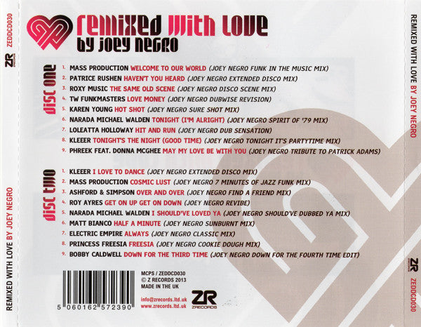 Joey Negro : Remixed With Love By Joey Negro (2xCD, Comp)