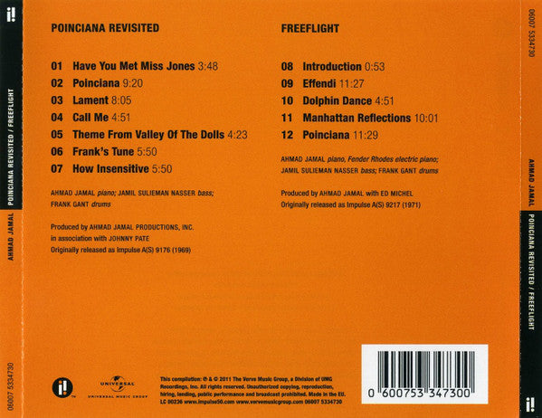 Ahmad Jamal : Poinciana Revisited / Freeflight (CD, Comp, RM)