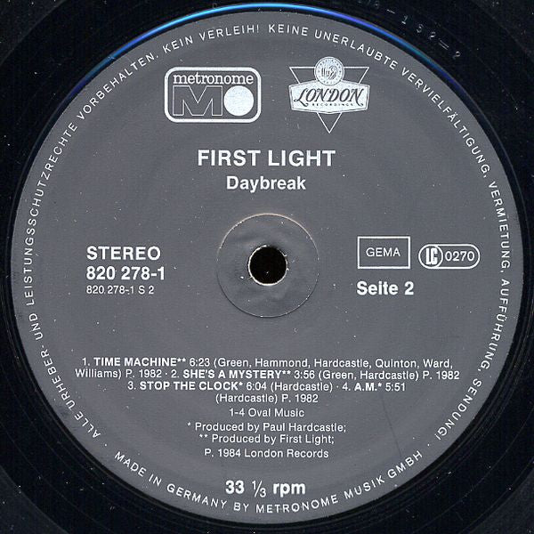 Paul Hardcastle &amp; First Light (3) : Daybreak (LP, Comp)