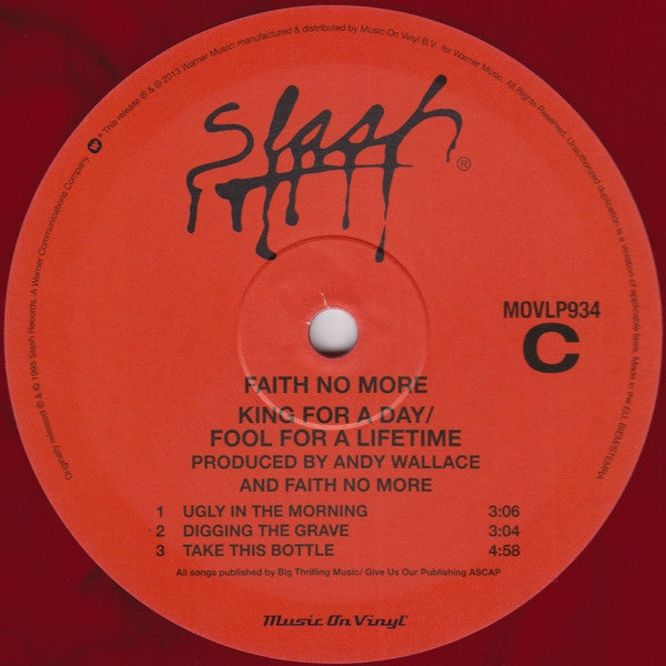 Faith No More : King For A Day Fool For A Lifetime (2xLP, Album, Ltd, Num, RE, Red)