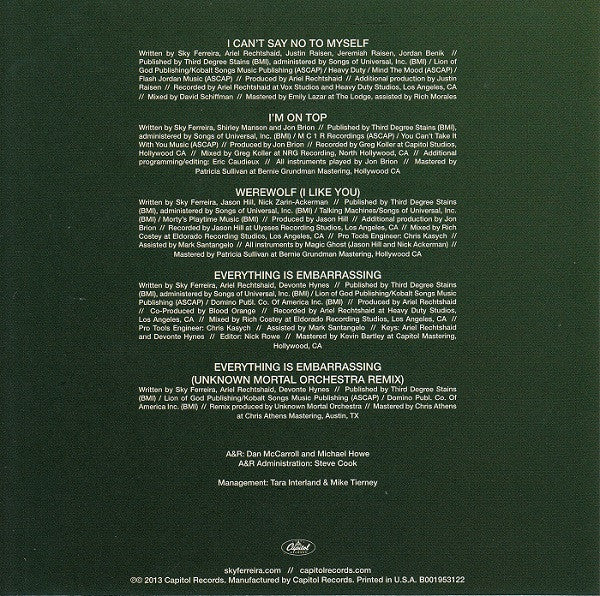 Sky Ferreira : Night Time, My Time (B-Sides // Part 1) (CD, EP)