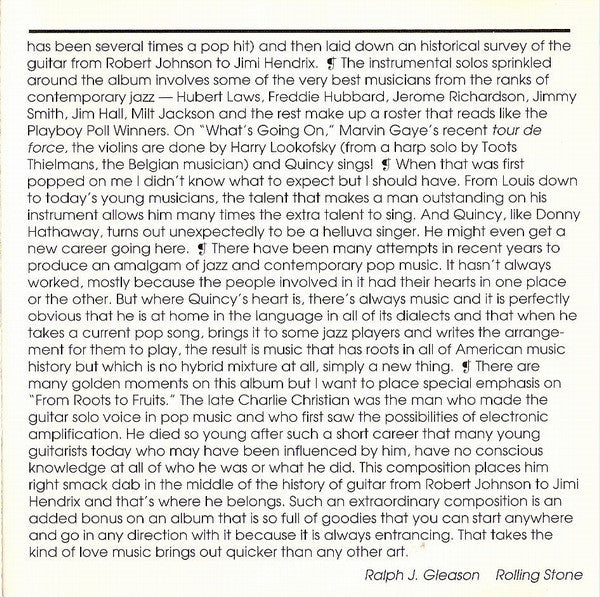 Quincy Jones : Smackwater Jack (CD, Album, RE, RM)