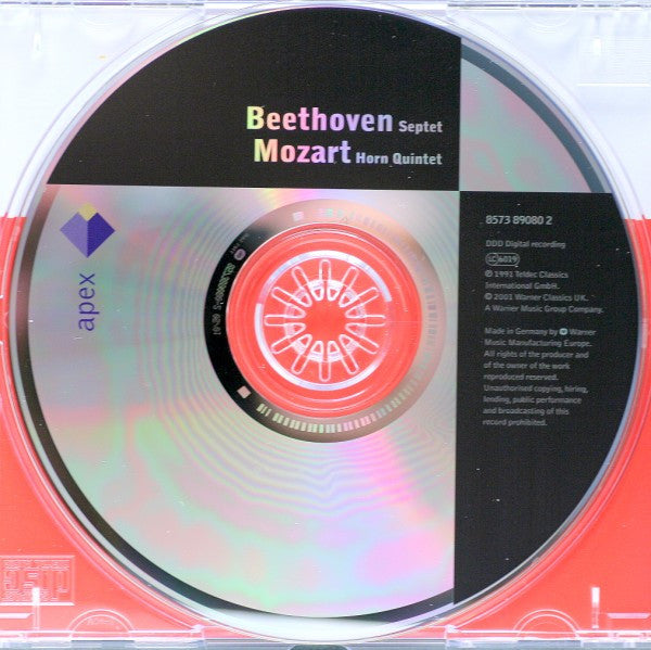 Beethoven*, Mozart* - Berlin Soloists* : Septet / Horn Quintet (CD, Album, RE)