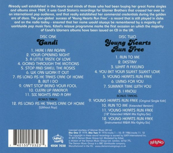 Candi Staton : Candi + Young Hearts Run Free (2xCD, Comp, RM, Del)