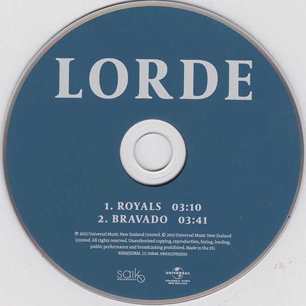 Lorde : Royals (CD, Single)