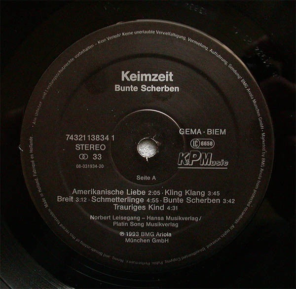 Keimzeit : Bunte Scherben (LP, Album, Ltd, Num)