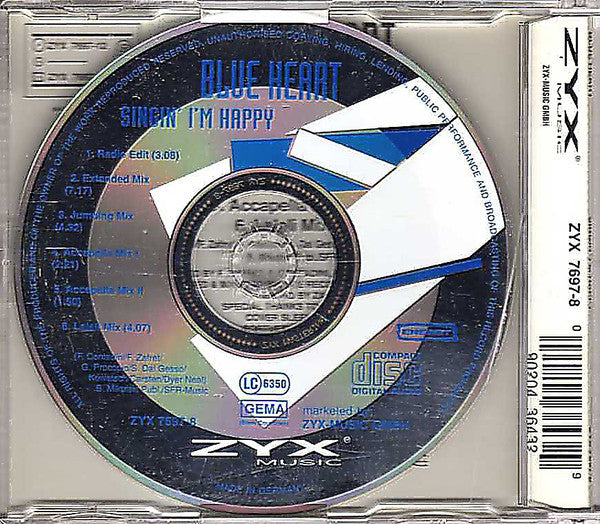 Blue Heart : Singin&#39; I&#39;m Happy (CD, Maxi)