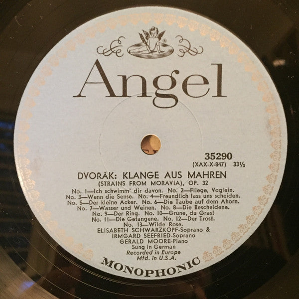 Elisabeth Schwarzkopf, Irmgard Seefried, Gerald Moore / Monteverdi*, Carissimi*, Dvořák* : A Recital Of Duets By Monteverdi / Carissimi / Dvořák (LP, Mono)