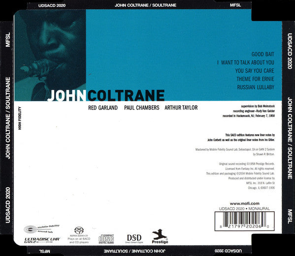 John Coltrane : Soultrane (SACD, Hybrid, Album, Mono, RE, RM)
