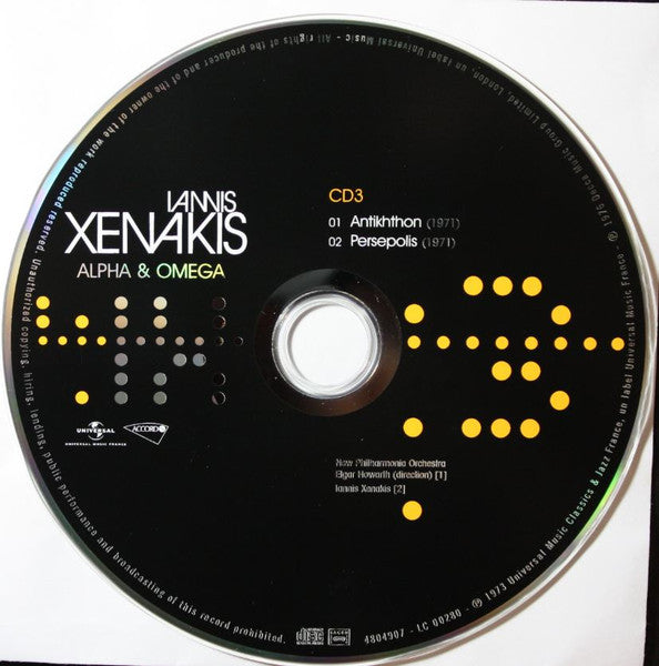 Iannis Xenakis : Alpha &amp; Omega (4xCD, Comp + Box)