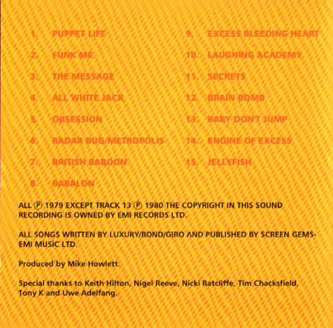 Punishment Of Luxury : Laughing Academy (CD, Album, RE)