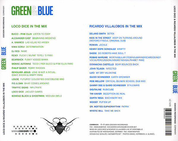 Loco Dice &amp; Ricardo Villalobos : In The Mix - Green &amp; Blue (2xCD, Mixed)
