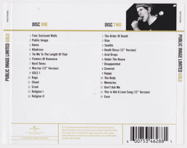 Public Image Limited : Gold (2xCD, Comp, RM)