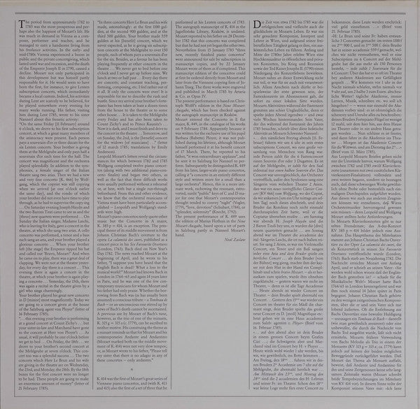 Wolfgang Amadeus Mozart - Malcolm Bilson • The English Baroque Soloists • John Eliot Gardiner : Piano Concertos Nos. 12 &amp; 14 • Klavierkonzerte • Concertos Pour Piano K.414 &amp; K.449 (LP, Album, Gat)