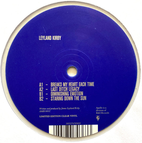 Leyland Kirby : Breaks My Heart Each Time (12&quot;, Ltd, Cle)