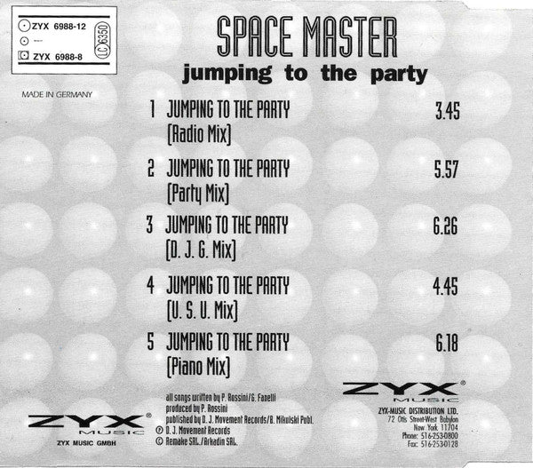 Space Master : Jumping To The Party (CD, Maxi)