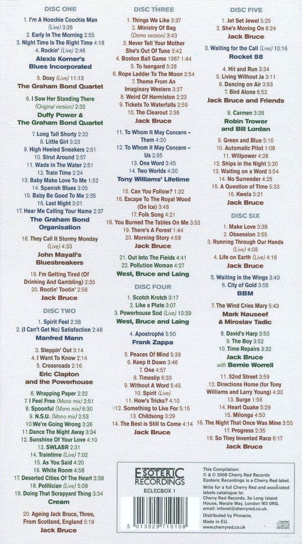 Jack Bruce : Can You Follow? (6xCD, Comp, Dlx)