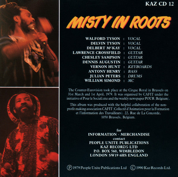 Misty In Roots : Live At The Counter Eurovision (CD, Album, RE, RM)