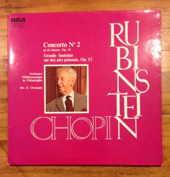 Frédéric Chopin, Arthur Rubinstein, Orchestre Philharmonique De Philadelphie*, E. Ormandy* : Concerto No. 2 En Fa Mineur, Op. 21/ Grande Fantaisie Sur Des Airs Polonais, Op. 13 (LP, Album, RE, Gat)