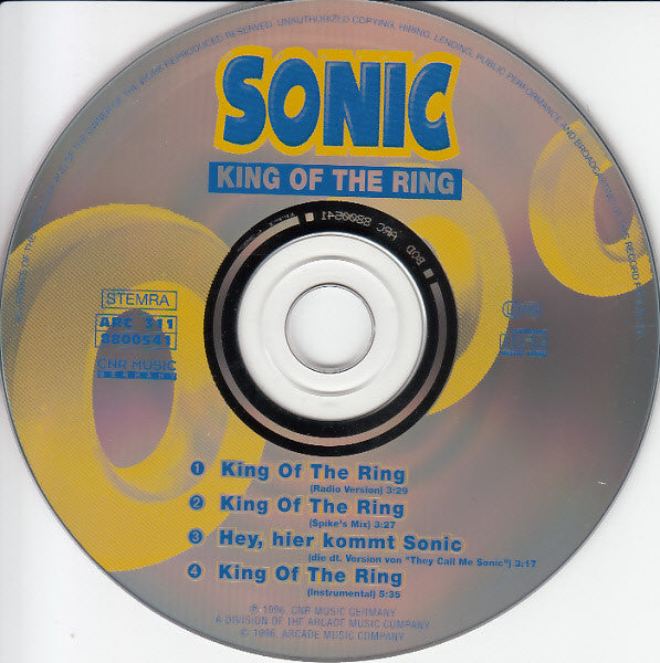 Sonic (2) : King Of The Ring (CD, Maxi)