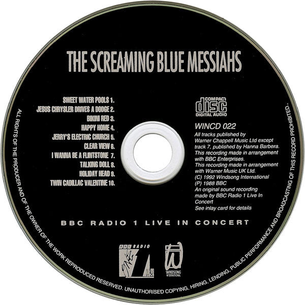 The Screaming Blue Messiahs : BBC Radio 1 Live In Concert (CD, Album)