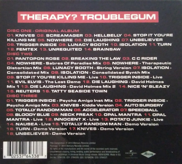 Therapy? : Troublegum (CD, Album, RE, RM + 2xCD, Comp + Dlx)