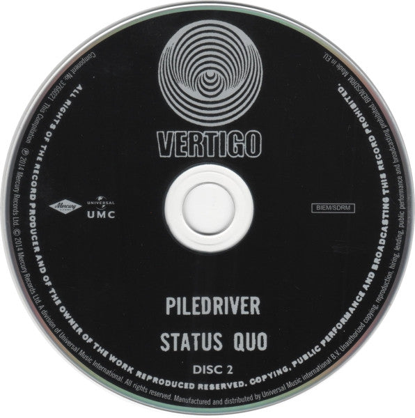 Status Quo : Piledriver (CD, Album, RE, RM + CD, Comp + Dlx, Dig)