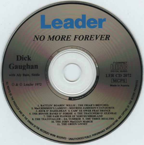 Dick Gaughan : No More Forever (CD, Album, RE)