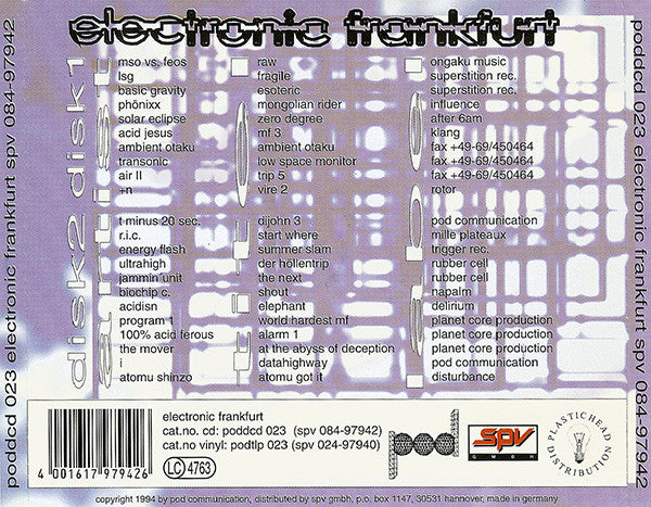 Various : Electronic Frankfurt (2xCD, Comp)