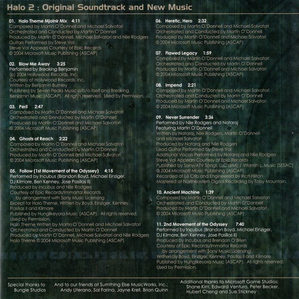 Martin O'Donnell And Michael Salvatori : Halo 2 Original Soundtrack And New Music: Volume One (CD)