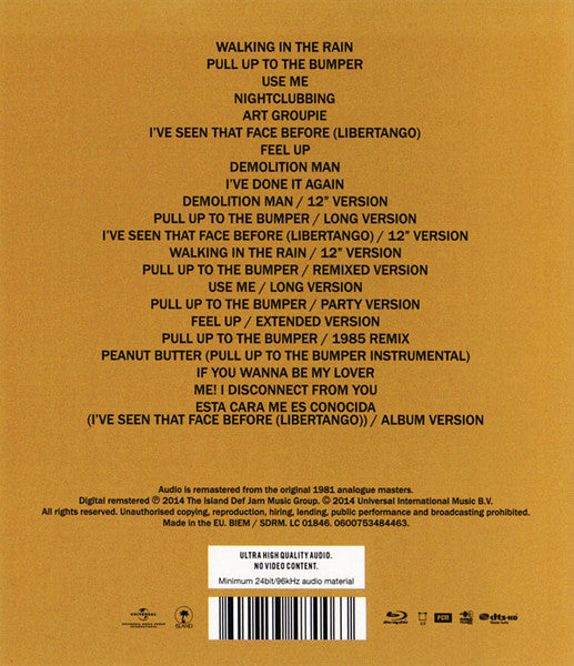 Grace Jones : Nightclubbing (Blu-ray, Blu-ray-A, Album, RE, RM)