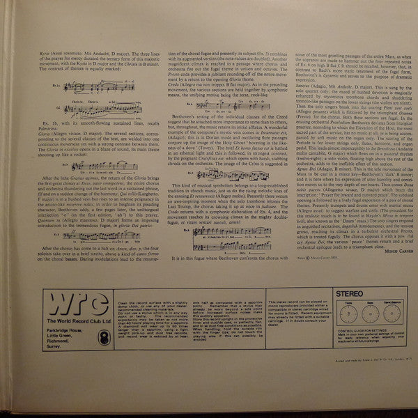 Beethoven* - The Philharmonia Orchestra* ∙ Herbert Von Karajan, Elisabeth Schwarzkopf, Christa Ludwig, Nicolai Gedda, Nicola Zaccaria : Missa Solemnis In D Major (2xLP, Club, Gat)