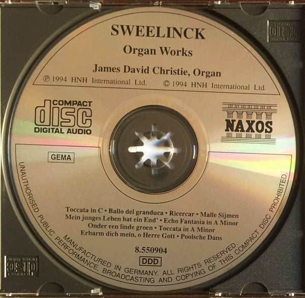 Sweelinck* - James David Christie* : Organ Works (CD, Album)