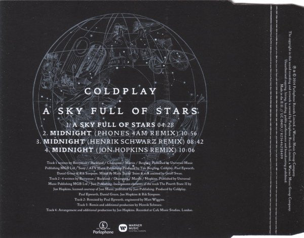 Coldplay : A Sky Full Of Stars (CD, Maxi)