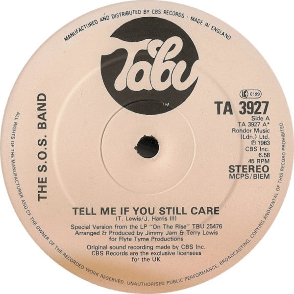 The S.O.S. Band : Tell Me If You Still Care (12&quot;, Single)