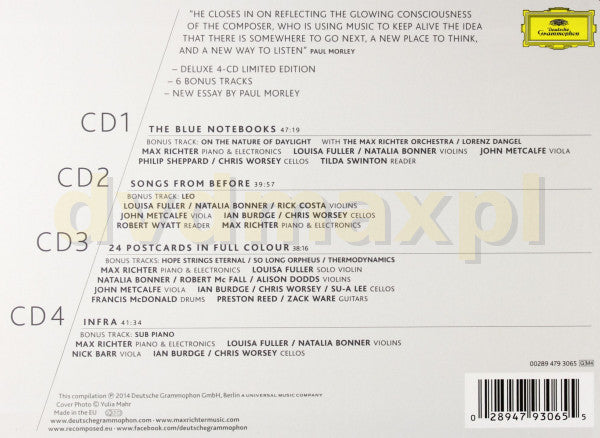 Max Richter : Retrospective (4xCD, Album, Comp, Dlx, Ltd)